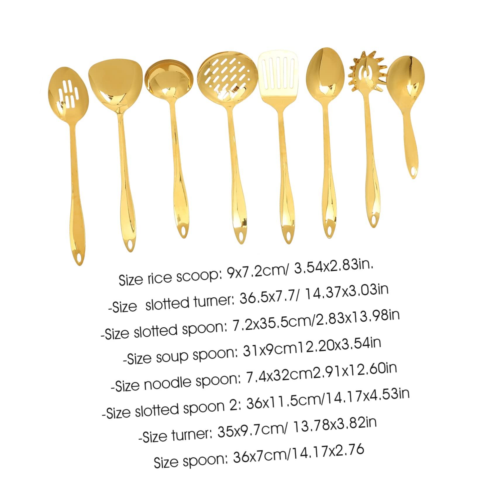 CIYODO CIYODO 1 Set Kitchen Set Cutlery Organizer Kitchen Gadgets Pot Induction Cookware Pan Utensil Mixing Spoon Sink Tool Kit Silverware Kitchen Accessories Dishwasher Stainless Steel Golden