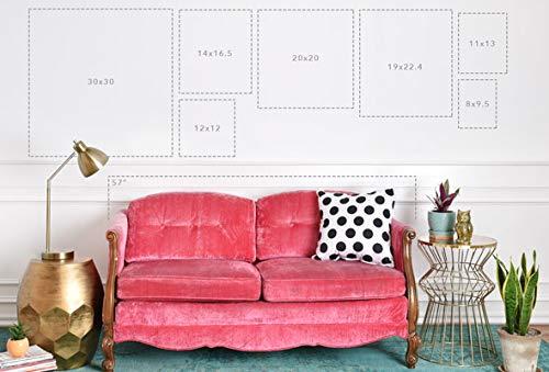 Deny Designs Deny Designs Chelsea Victoria White Framed Wall Art, 30 in x 30 in, Unicorn Marble