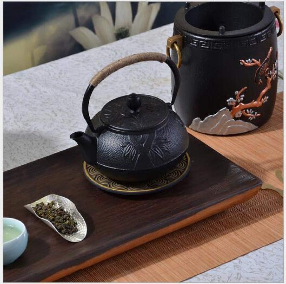 YQBUER Teapot tool Tea Set Exotic Teapots Cast Iron Teapots Chinese Style Uncoated Cast Iron Kettle Tetsubin Teapot Cooking Tools Black Hobnail Tea Pot Kettle