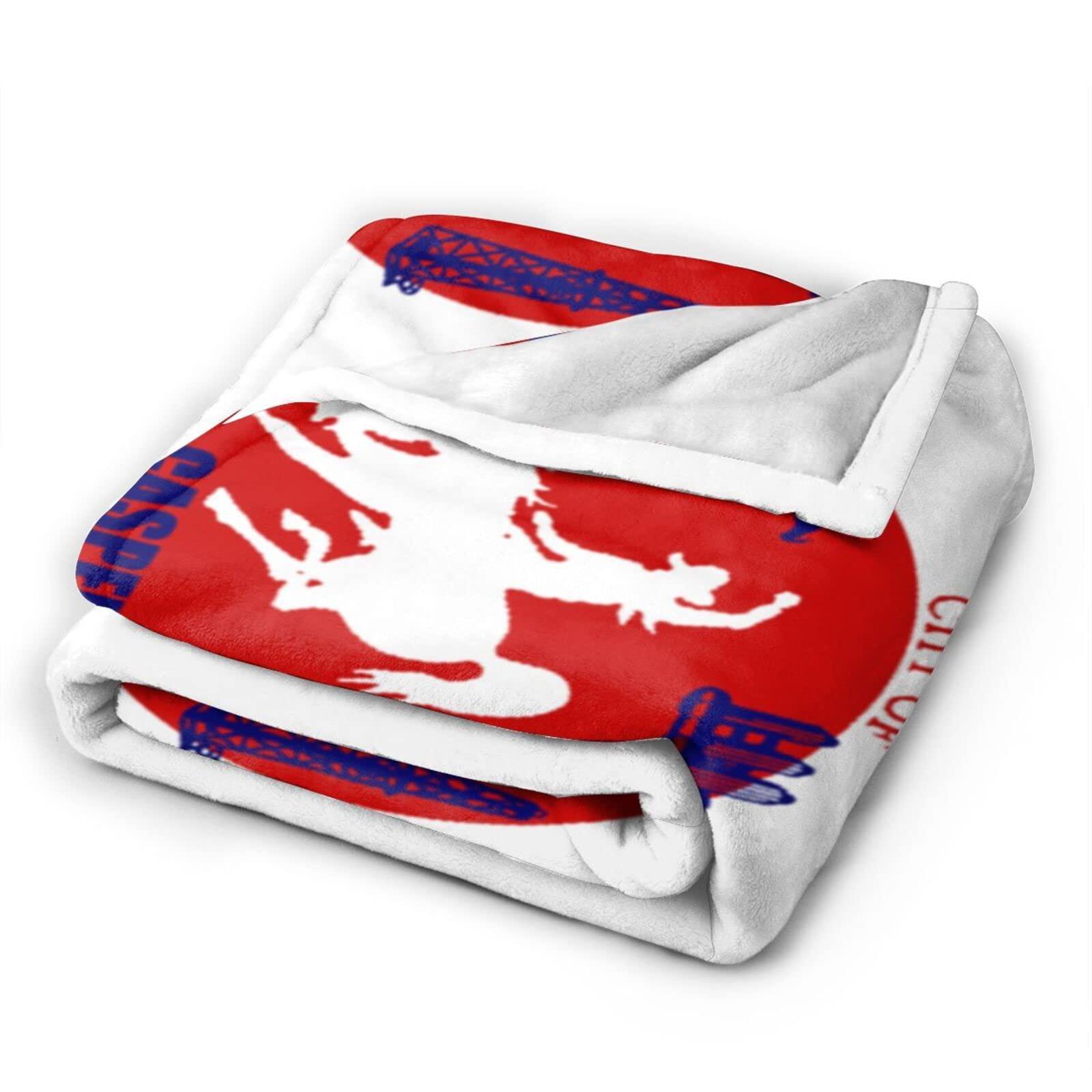 POOEDSO Flag of Casper, Wyoming Throw Blanket 40\"x30\" Soft Cozy Lightweight Blanket Fuzzy Blanket for Couch Bed Sofa