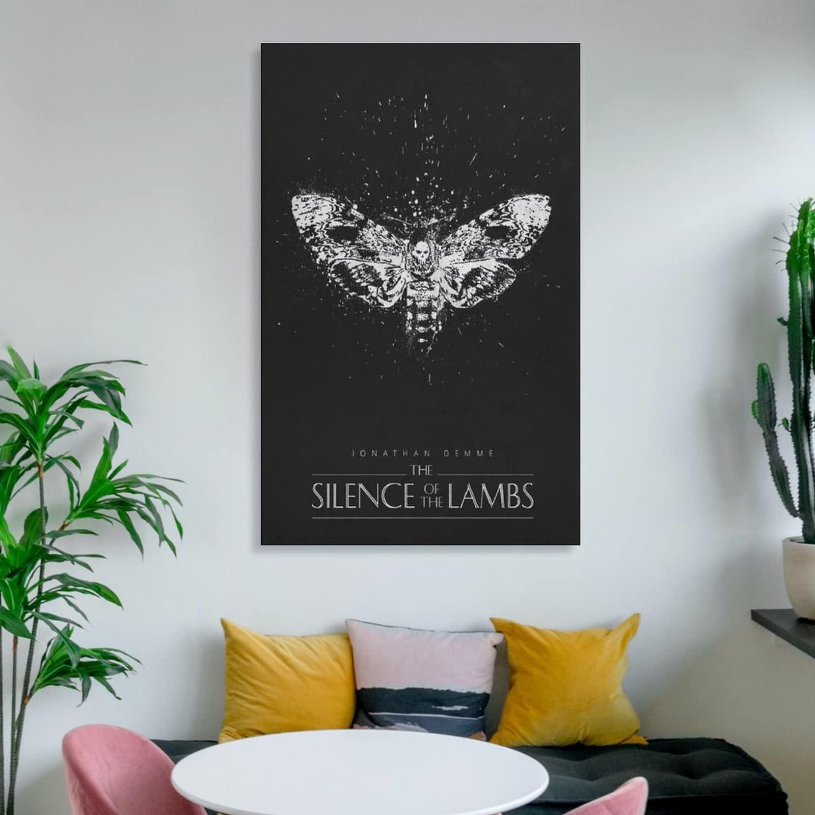 HAUHAU The Silence of The Lambs Movie Poster (3) Art Poster Canvas Painting Decor Wall Print Photo Gifts Home Modern Decorative Posters Framed/Unframed 16x24inch(40x60cm)