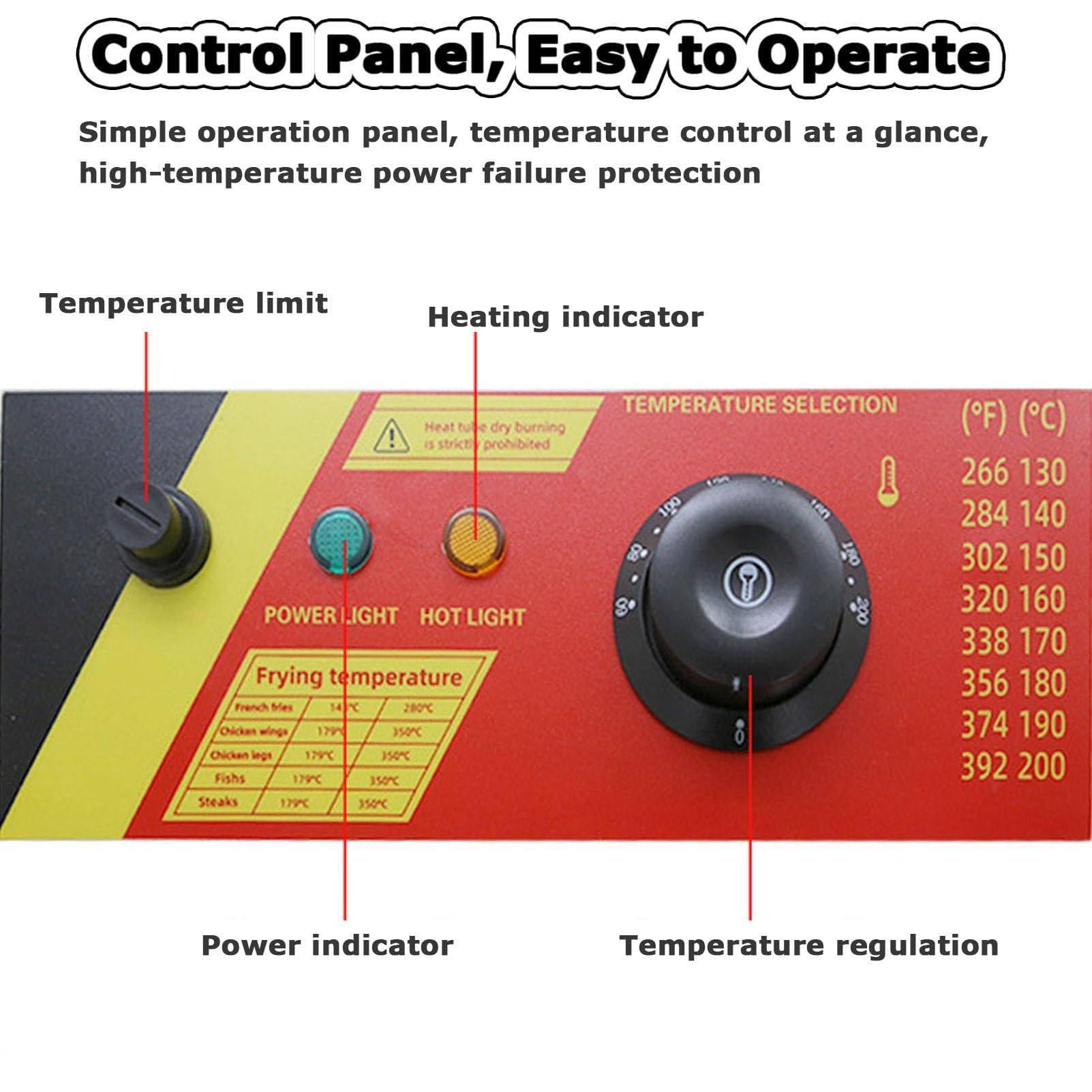 KCHBSE Commercial Deep Fryer LPG Gas/Electric Fryer,Commercial Automatic Cheese Hot Dog Sticks Fryer Corn Dog Fryer Machine 21L, 630x252x545mm,GasFryer