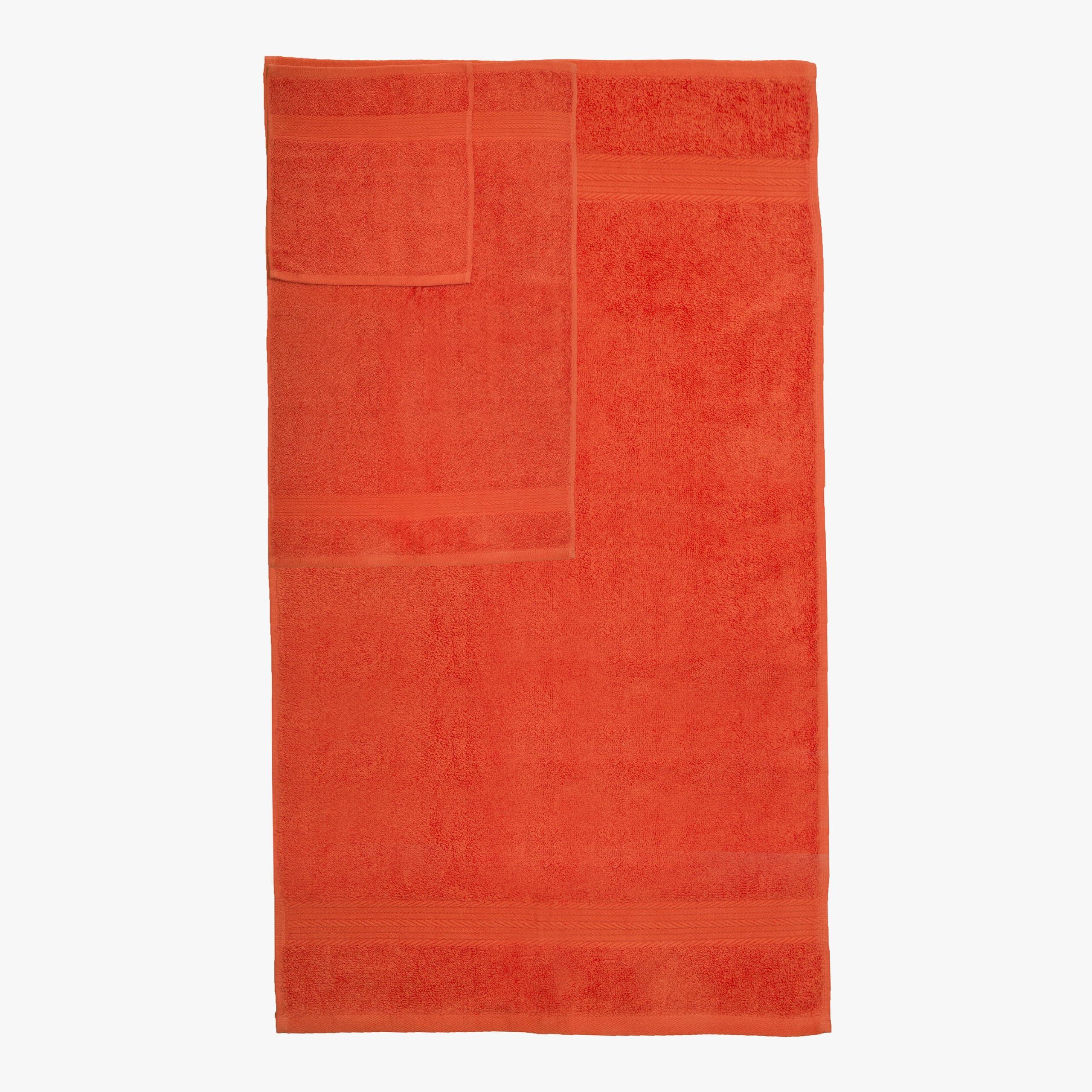 Ample Decor Ample Decor 100% Cotton Luxury 6 Piece Towels Set, 2 Bath Towels, 2 Hand Towels, 2 Wash Cloths for Bathroom - Orange Towel Sets
