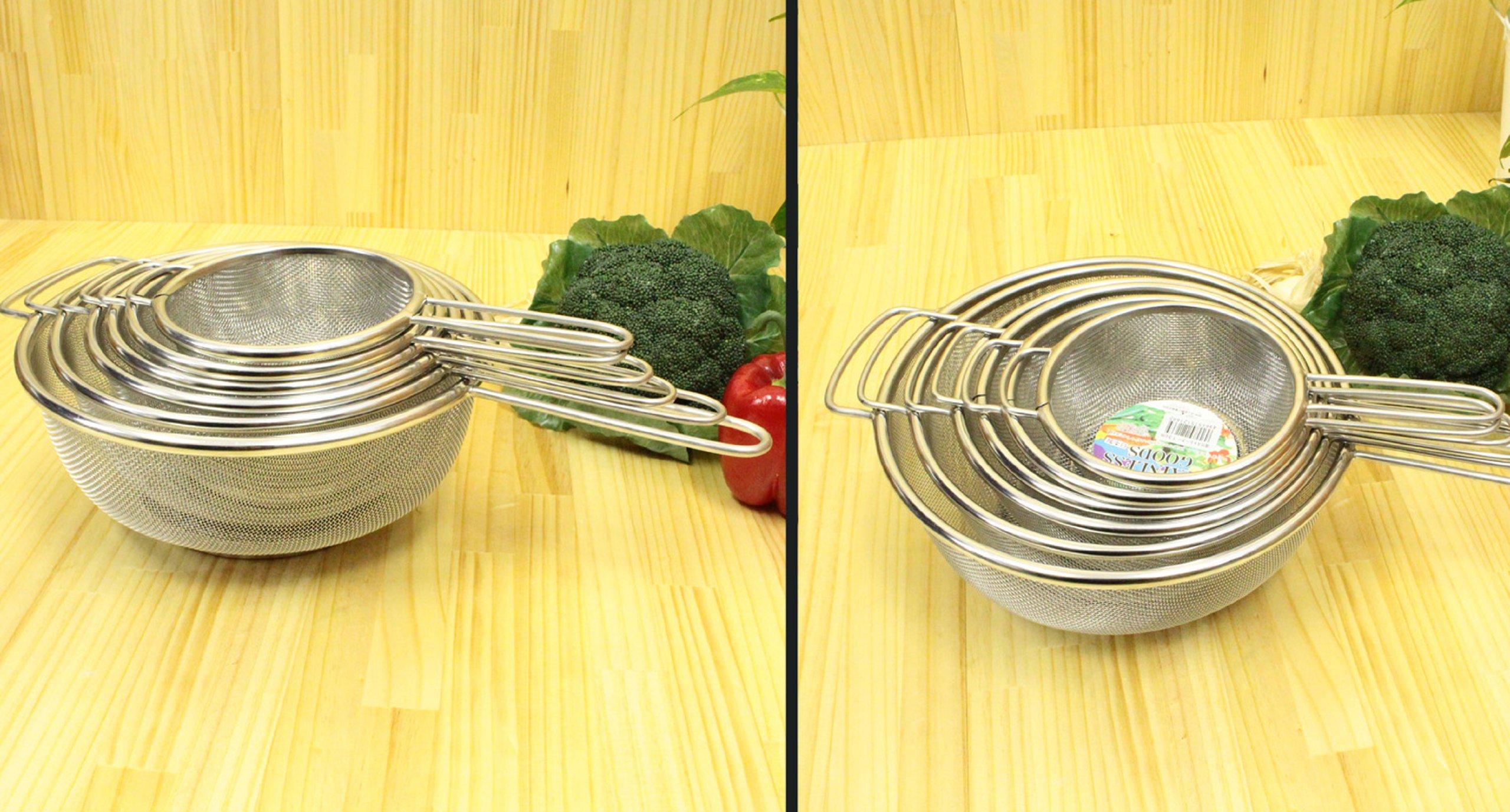 ?????? Inoue Kaami Industrial Strainer 8.7 inches (22 cm), Bottom Included, 18-8 Stainless Steel, Made in Japan
