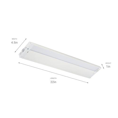 Kichler Kichler 4U Series 22\" 120V LED Under Cabinet Light in White, 3000K, (22\" L x 4.5\" W x 1\"H), 4U30K22WHT