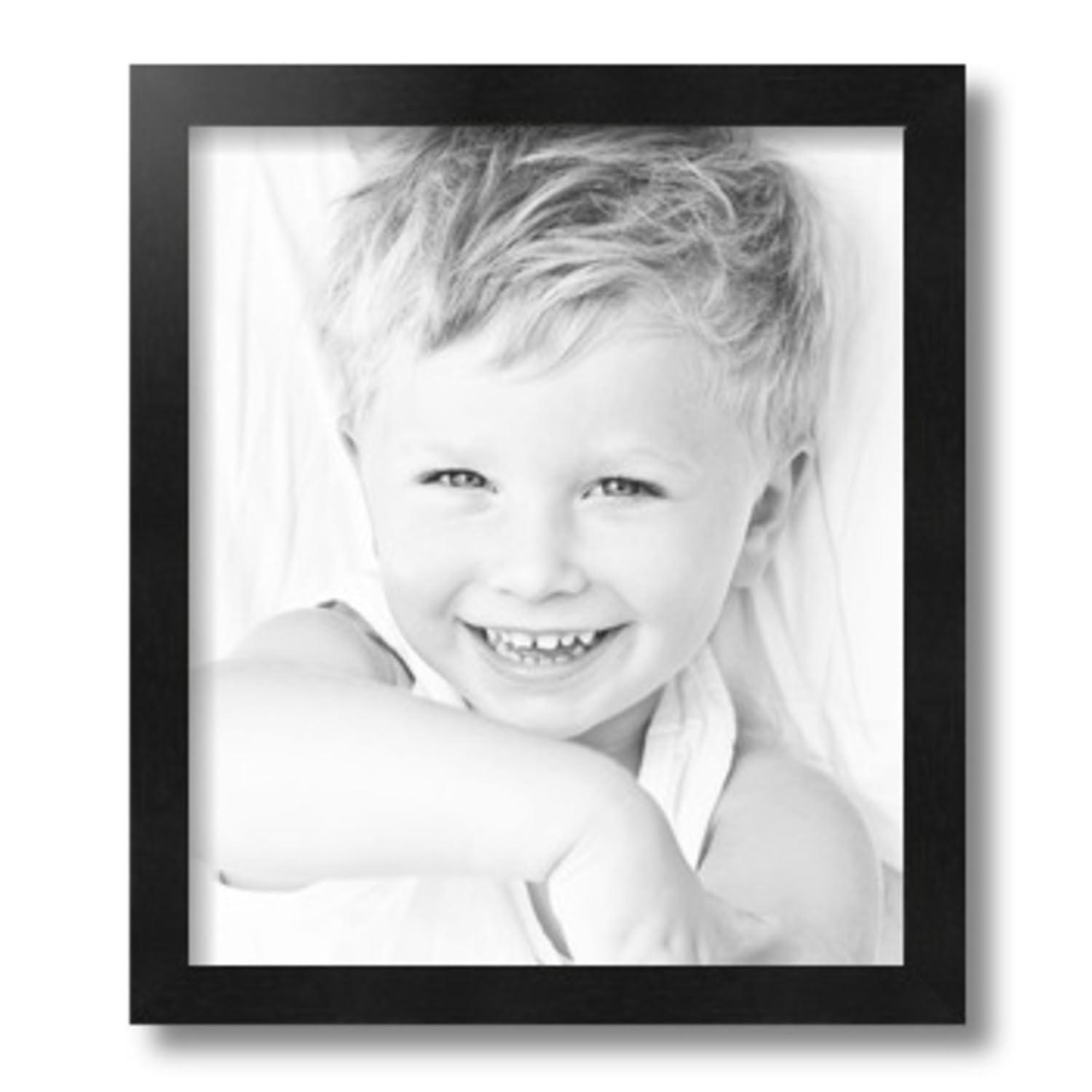 ArtToFrames ArtToFrames 12x14 Inch Black Picture Frame, This 1.00 Inch Custom Wood Poster Frame is Black - Comes with Foam Backing 3/16 inch and Regular Glass (FBPL5139-12x14)