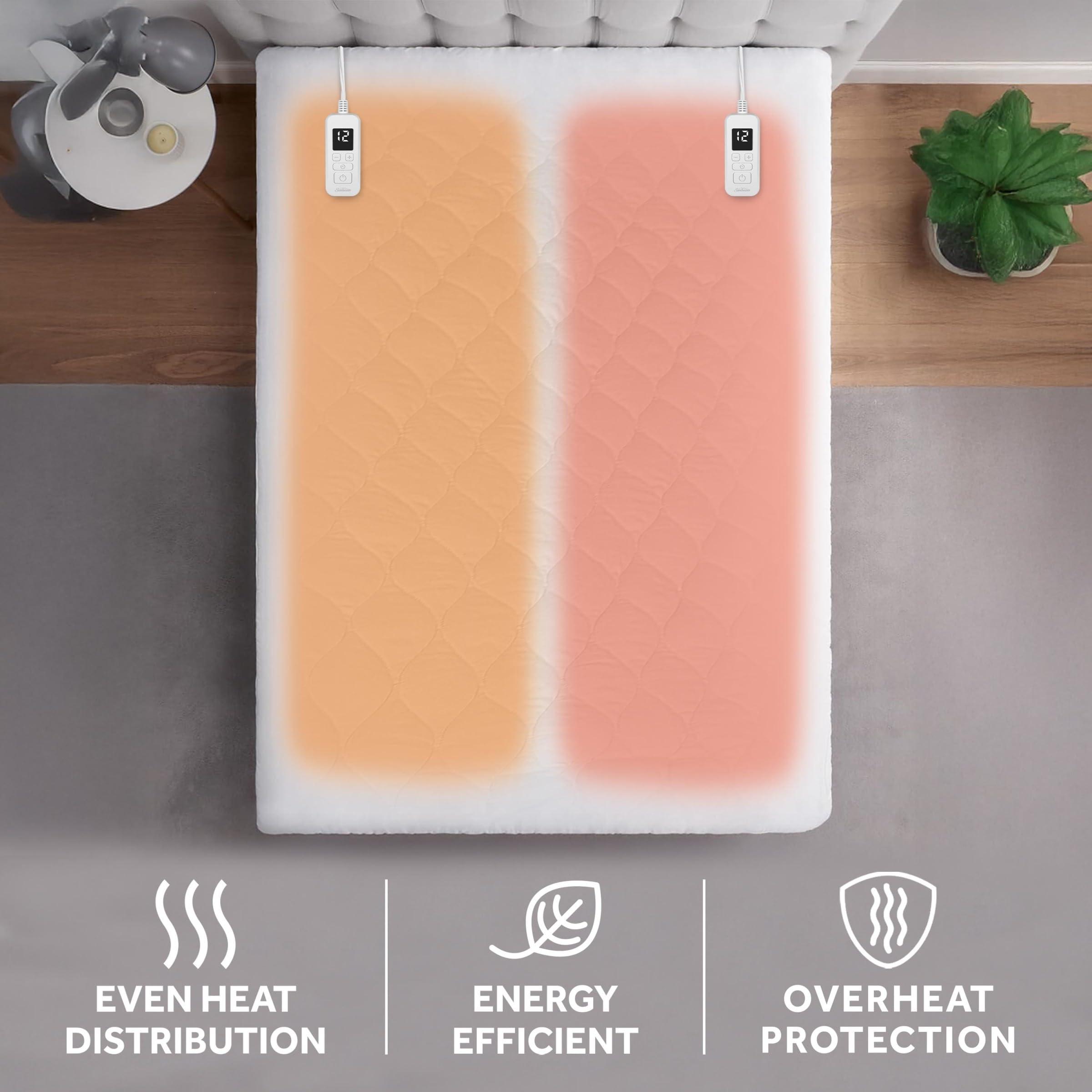 Sunbeam Sunbeam Restful Quilted Water Resistant Heated Mattress Pad - Queen