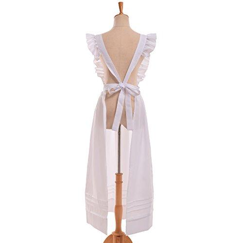 GRACEART GRACEART Edwardian Victorian Maid Pinafore Apron Style-1(Pure Cotton Fabric)