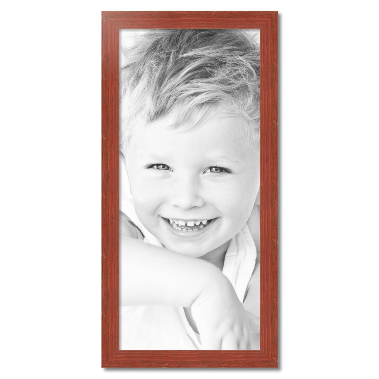 ArtToFrames ArtToFrames 20x45 Inch Red Picture Frame, This 2.50 Inch Custom Wood Poster Frame is Real Reclaimed Red Barnwood 2.5 Inch, Great for Your Art or Photos - Comes with Economy Acrylic