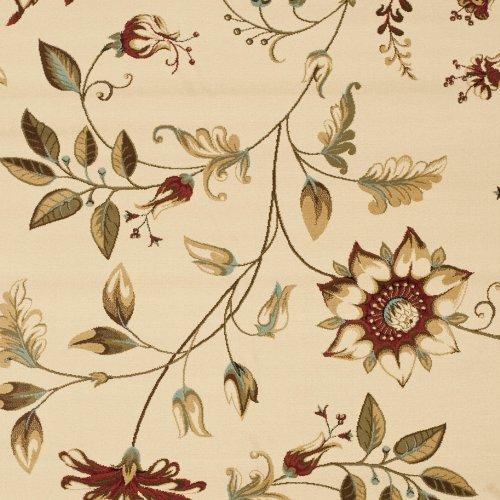 Safavieh SAFAVIEH Lyndhurst Collection Area Rug - 8\' x 11\', Ivory & Multi, Traditional Floral Design, Non-Shedding & Easy Care, Ideal for High Traffic Areas in Living Room, Bedroom (LNH552-1291)
