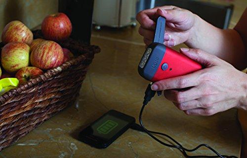 Eton Eton - American Red Cross Clipray Crank-Powered, Clip-On Flashlight & Smartphone Charger,Cherry Red,Hand Crank, Hands Free Carabiner Clip, Pack of 2