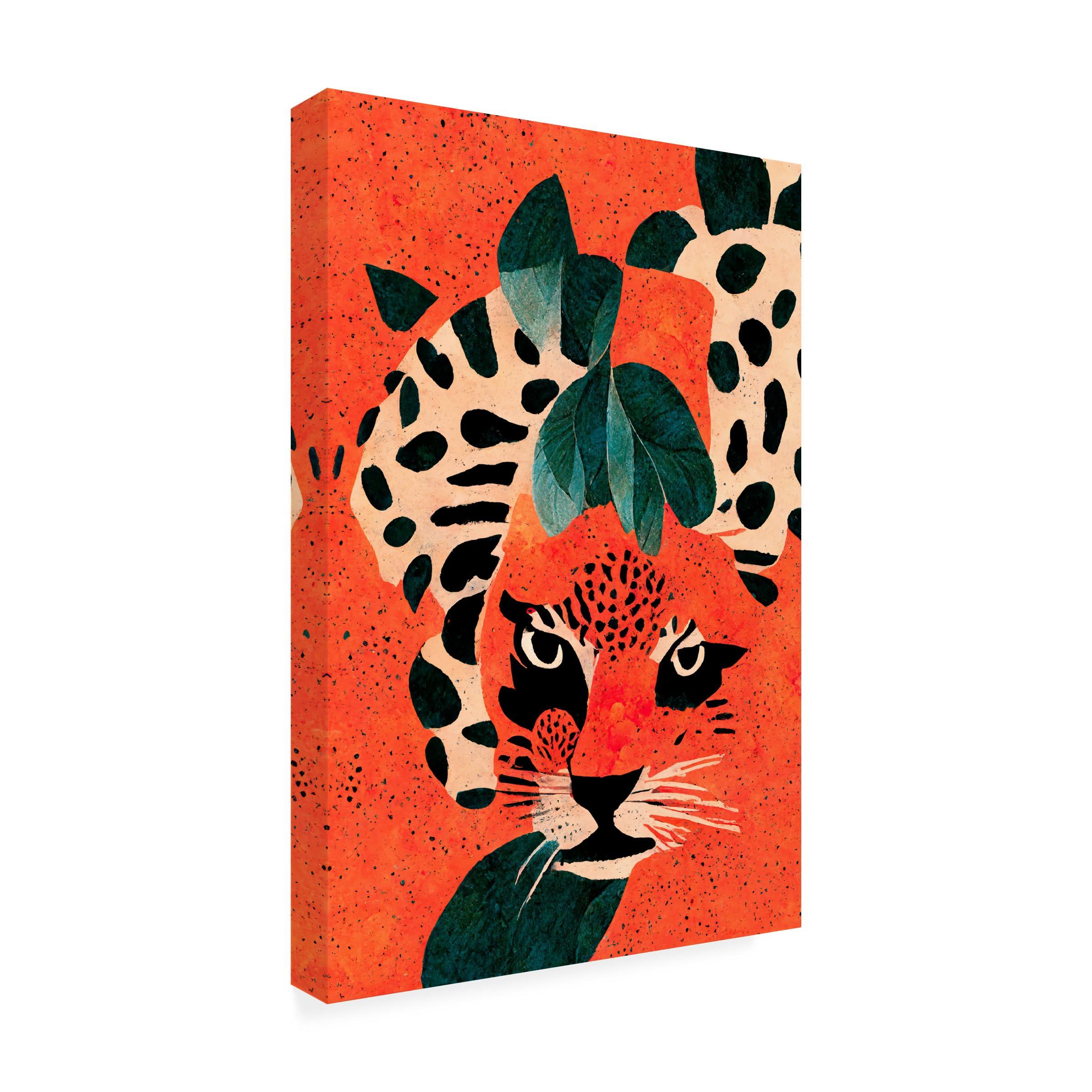 Trademark Fine Art Trademark Fine Art Outdoor Canvas Art - Treechild \'Hiding Leo\' Wall Art for Outdoor Spaces, Patios, or Gardens