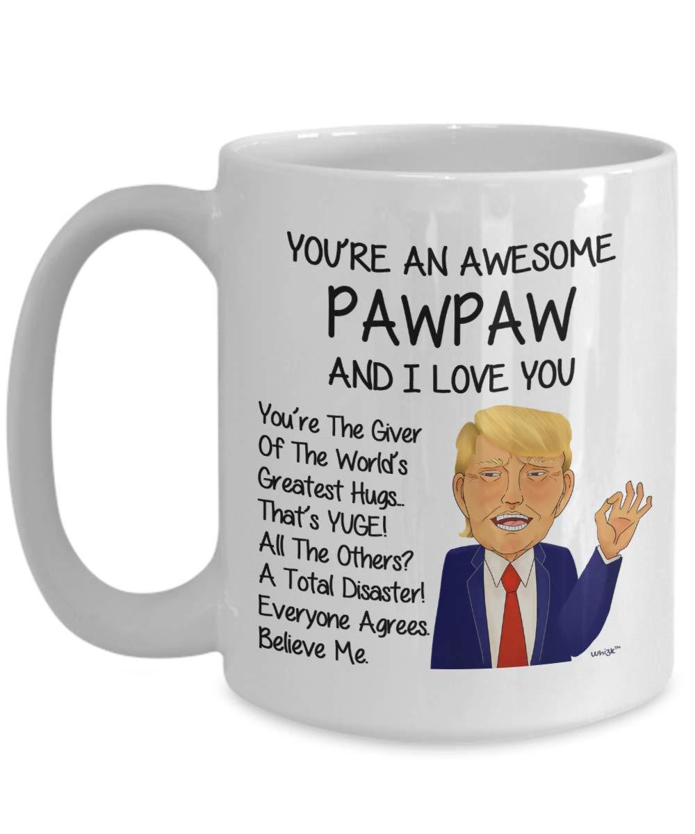 Whizk Whizk PawPaw Coffee Mug - Funny Gifts For Grandpa Grandfather From Grandson Granddaughter Grandkids On Grandparents And Father Day MTRM29