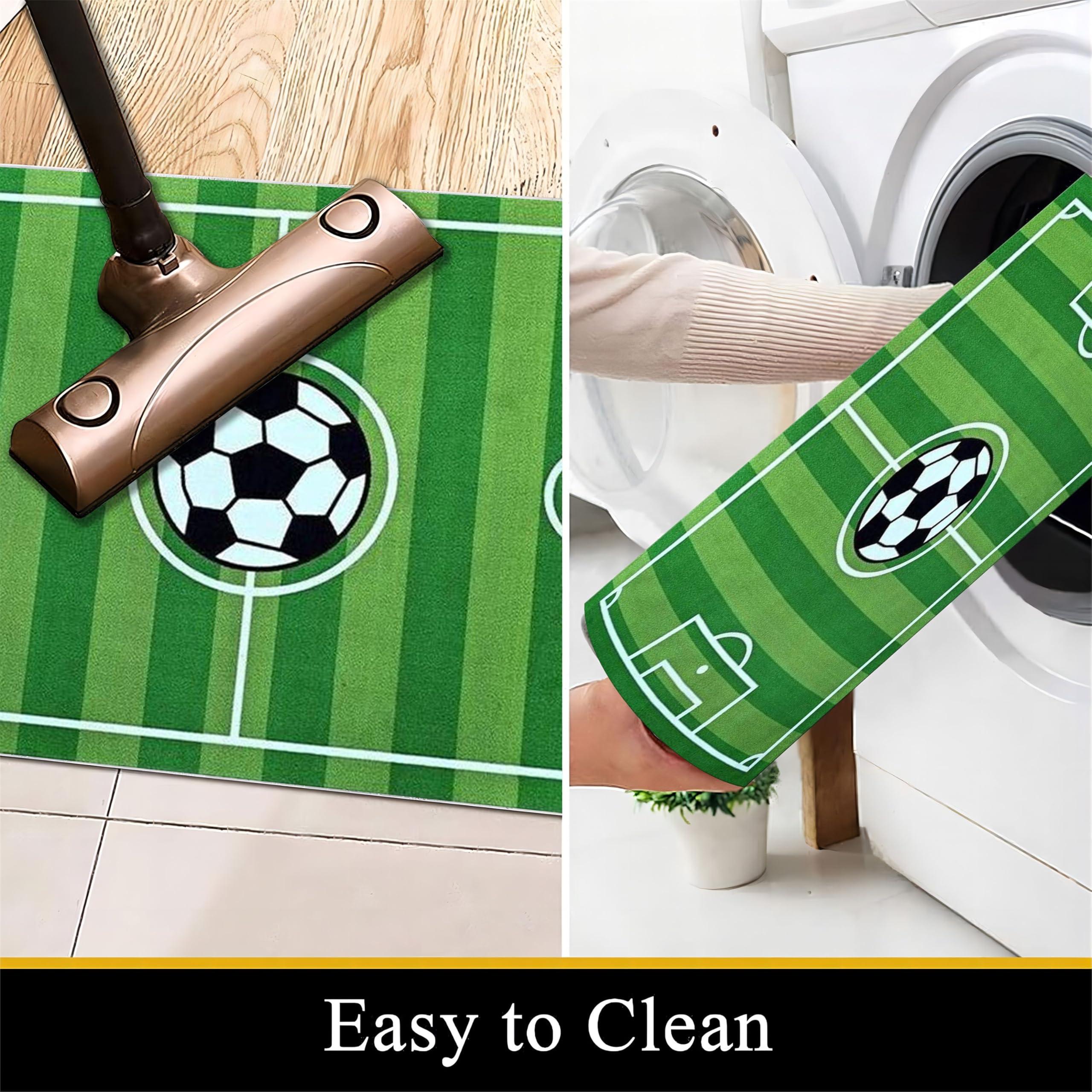 YJDRUG YJDRUG Football Rug for Boys Room5x7ft,Non Slip Football Field Rug,Playmat Area Rugs for Kids Roomsfor Living Dinning Room Bedroom Kitchen Hallway Office Modern Home Decorative