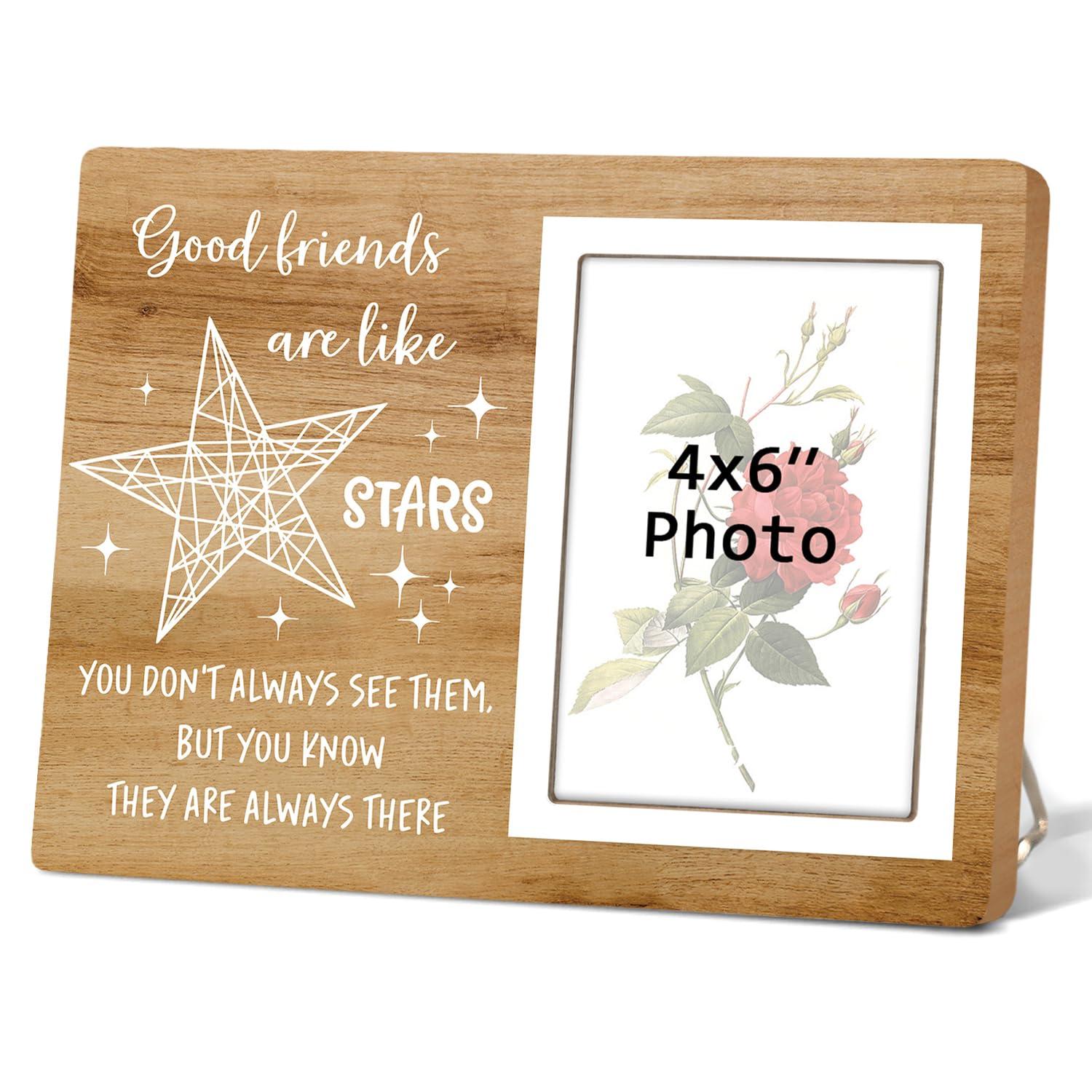 Itsoly Itsoly Good Friends Photo Frame, Good Friends Picture Frame, Unique Birthday Gift for Friends, Graduation Gifts for Her Him, Going Away Gifts for Friends Photo 4x6Inch12P119