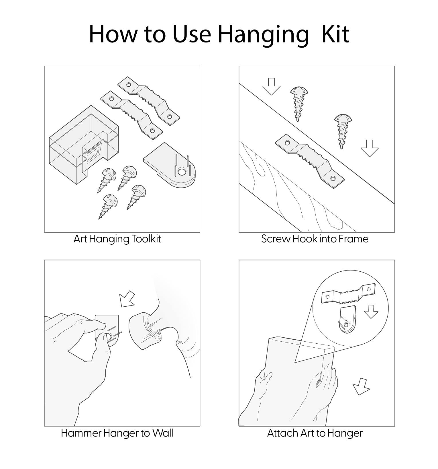 SIGNWIN SIGNWIN 3 Piece Framed Canvas Wall Art Astronomy & Space Canvas Prints Home Artwork Decoration for Living Room,Bedroom - 16\"x24\"x3 Panels