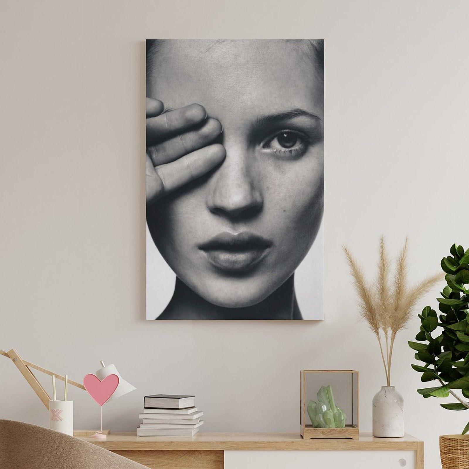 HRGifos HRGifos Kate Moss Fashion Print Poster Canvas Wall Art Poster For Room Aesthetic And Decor Canvas Painting Posters And Prints Wall Art for Living Room Bedroom Decor 20x30inch(50x75cm)