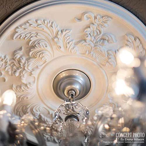 Ekena Millwork Ekena Millwork CM29DAPWS Darnay Ceiling Medallion, 29 1/4\"OD x 2\"P (Fits Canopies up to 7 1/4\"), Hand-Painted Pearl White