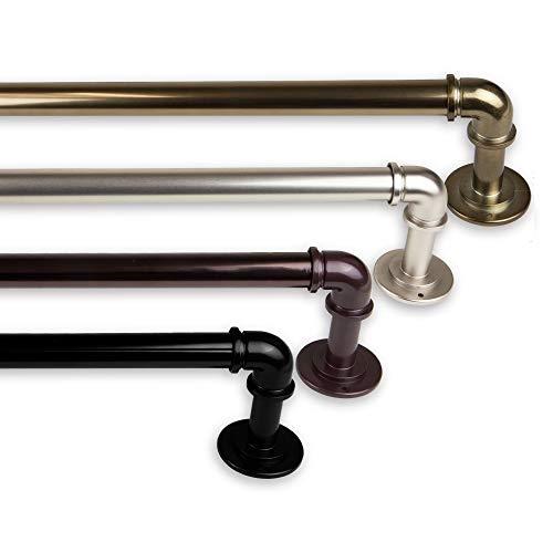 Contemporary Home Living Contemporary Home Living Pipe Blackout Metal Curtain Rod - 170" - Gold