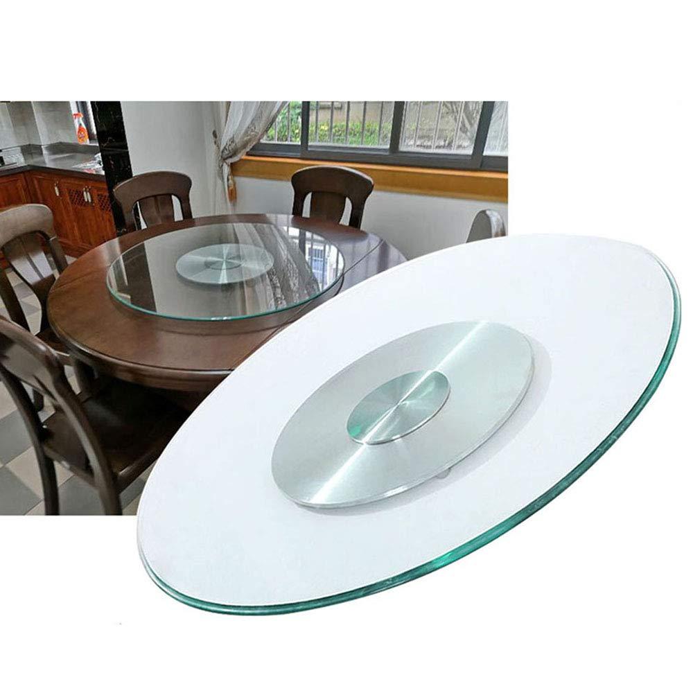NWHJ 20inch-47inch Lazy Susan Turntable with Aluminum Alloy Bearing, Large tempered glass rotating Tray for Kitchen dining table, Smooth/Silent/Durable