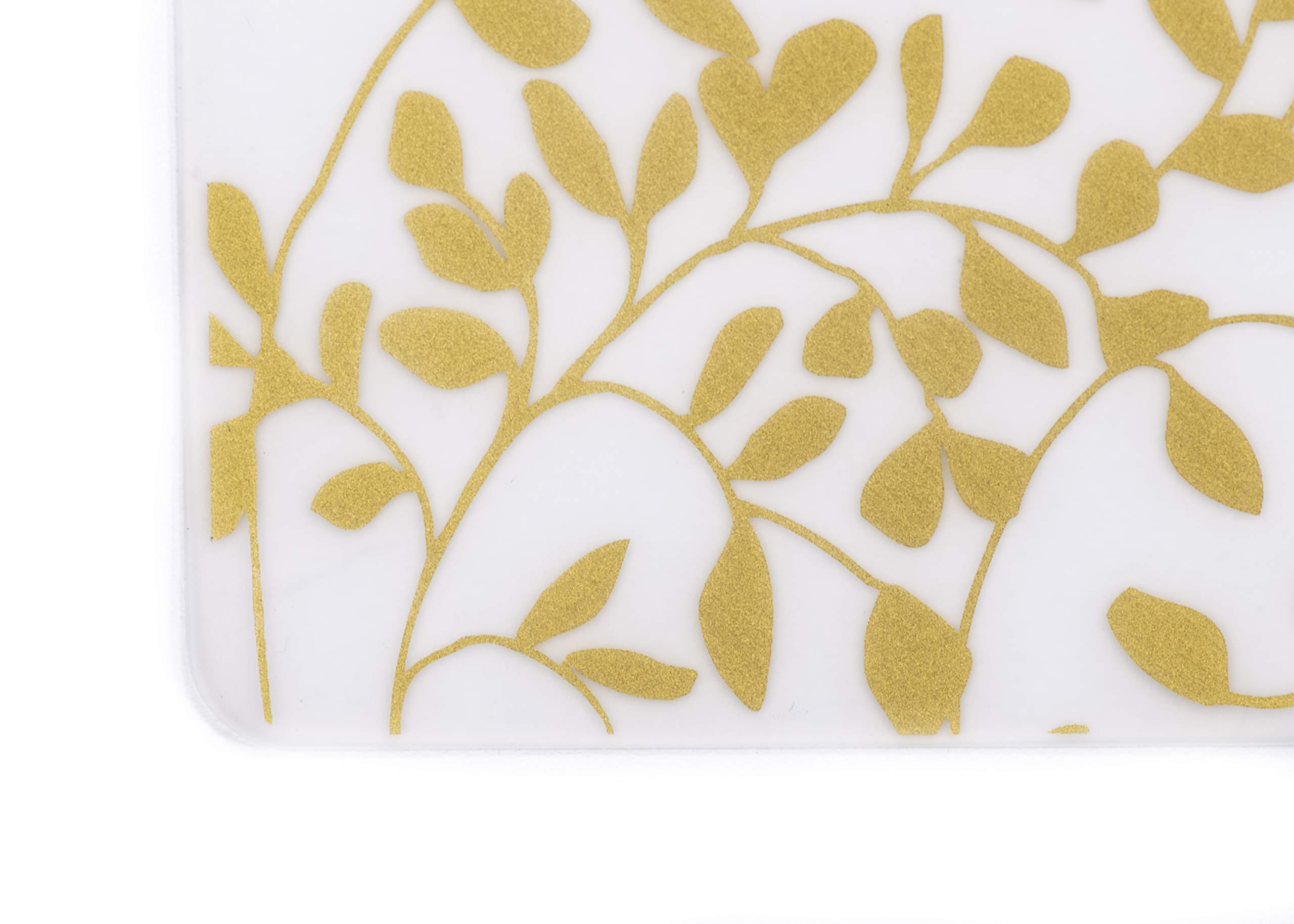 MODERN-TWIST modern-twist Placemat 100% Food-Grade Silicone, Waterproof and Reusable, Jardin Gold