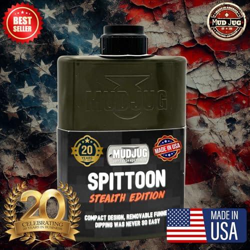 MudJug Mudjug Olive Drab Stealth Travel Spittoon - Portable Spit Jug, Spill Resistant and Leak-Proof Design, Compact and Easy to Carry, Fits in Your Pocket for Convenient On-the-Go Use, Ideal for Dippers