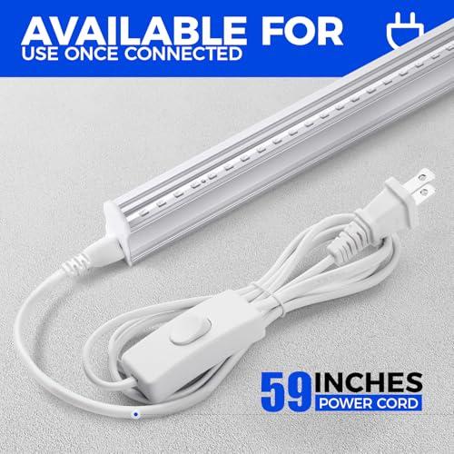 Barrina Barrina UV LED Blacklight Bar, 22W 4ft, T5 Integrated Bulb, Black Light Fixture for Blacklight Poster, Halloween Decorations and Christmas Party, Fun Atmosphere with Built-in on, Off Switch (4-Pack)