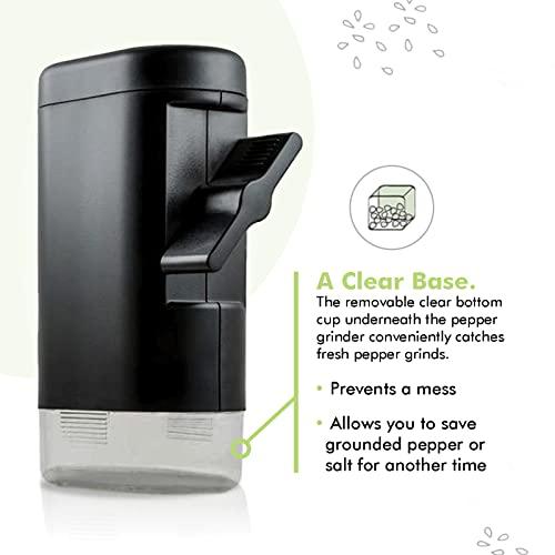 PepperMate PepperMate Traditional Black Pepper Grinder Mill - Manual, High-Efficiency Salt and Pepper Grinder Set - Durable, Adjustable Coarseness Pepper Mill Grinder - Easy to Use