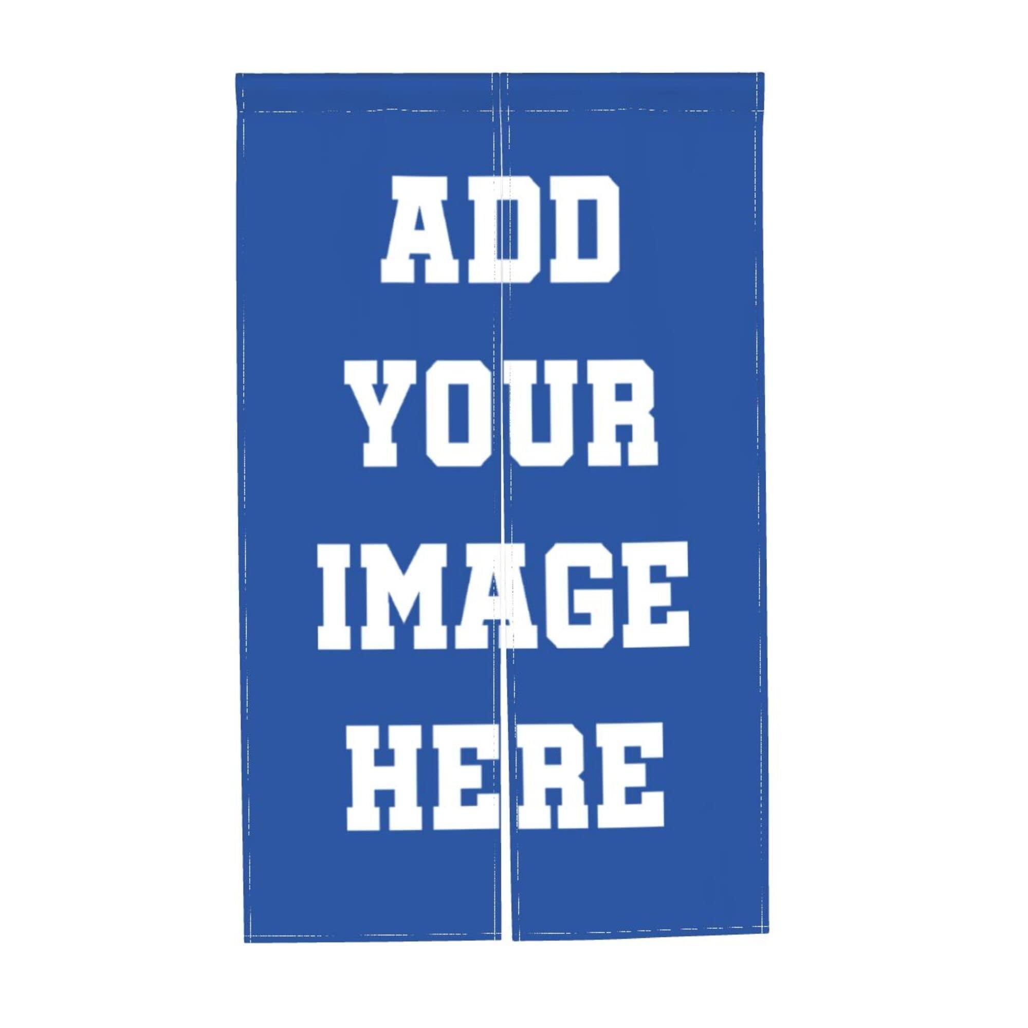 JCETUNO JCETUNO Personalized Japanese Noren Curtain Custom Picture Text Hanging Doorway Curtain Panel Room Dividers for Partition Home Restaurant,Multiple Size, Royal Blue, Wide 37"