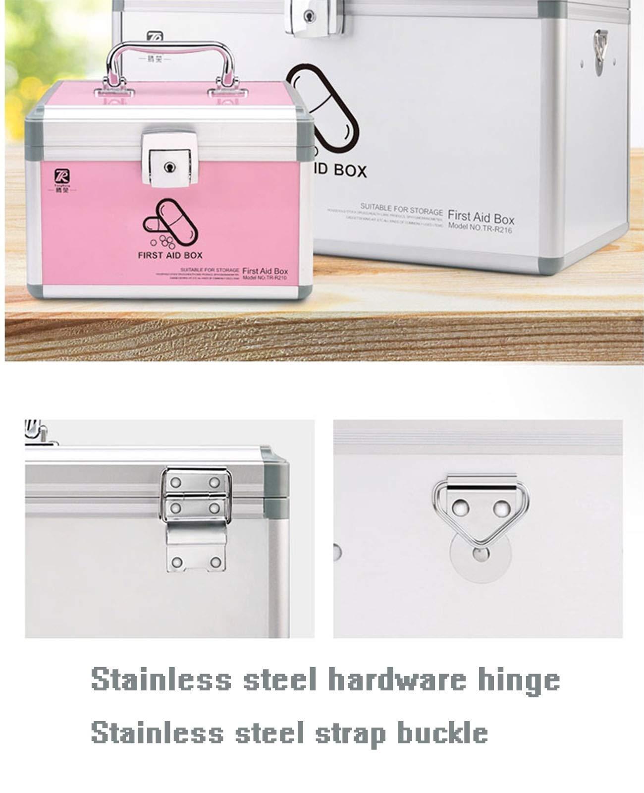 CHENYUEFA CHENYUEFA Family First Aid Box,Portable Medicine Chest Storage,Medicine Box Medicine Chest First Aid Box Medicine Cabinets Storage Box Organizer Family Emergency Kit Storage Box(34.5 X 20.5 X 22cm)