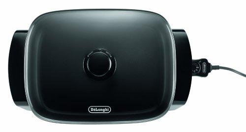De'Longhi De'Longhi Electric Skillet with Tempered Glass Lid, 16" X 12", Black