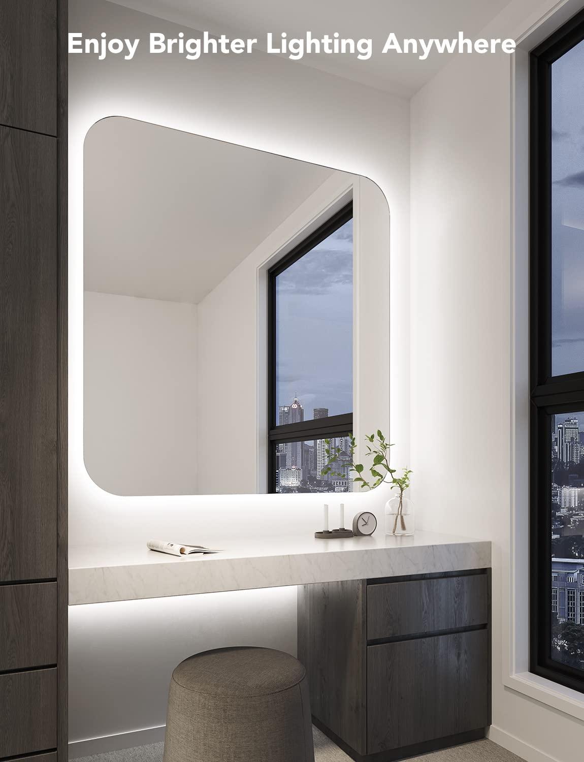 Govee Govee White LED Strip Lights, Upgraded 16.4ft Dimmable LED Light Strip 6500K Bright Daylight White, Strong Adhesive, 300 LEDs Flexible Tape Lights for Mirror, Kitchen Cabinet, Bedroom, Christmas Decor