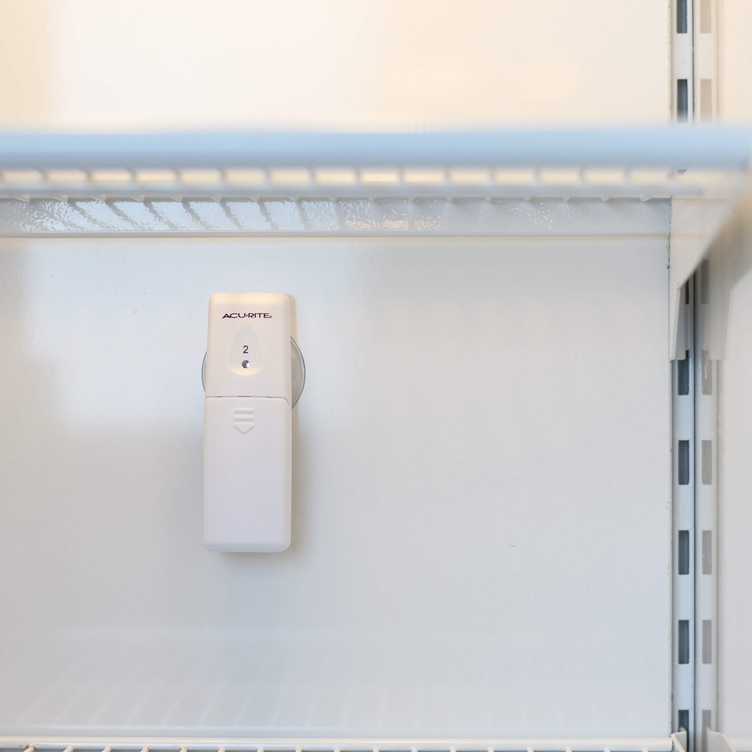 AcuRite AcuRite Digital Wireless Fridge and Freezer Thermometer with Alarm and Max/Min Temperature for Home ,LCD Display, Restaurants (00986M), 0.6, White