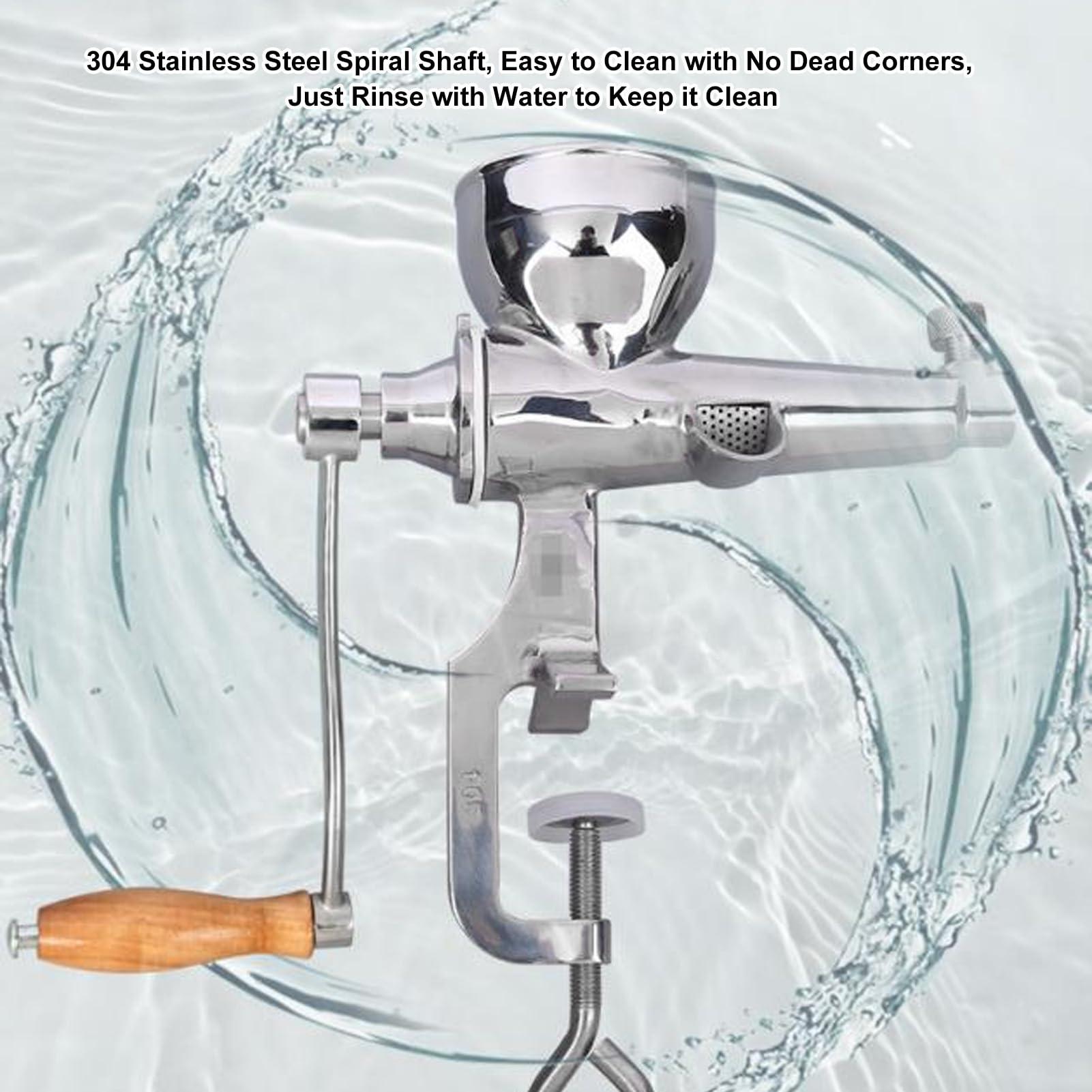 Asixxsix Asixxsix Manual Wheatgrass Juicer, Stainless Steel Manual Juicer Fruit Vegetables Squeezer Tabletop Clamp Manual Juicer Extractor for Ginger Celery Grape, Wheatgrass Grinder