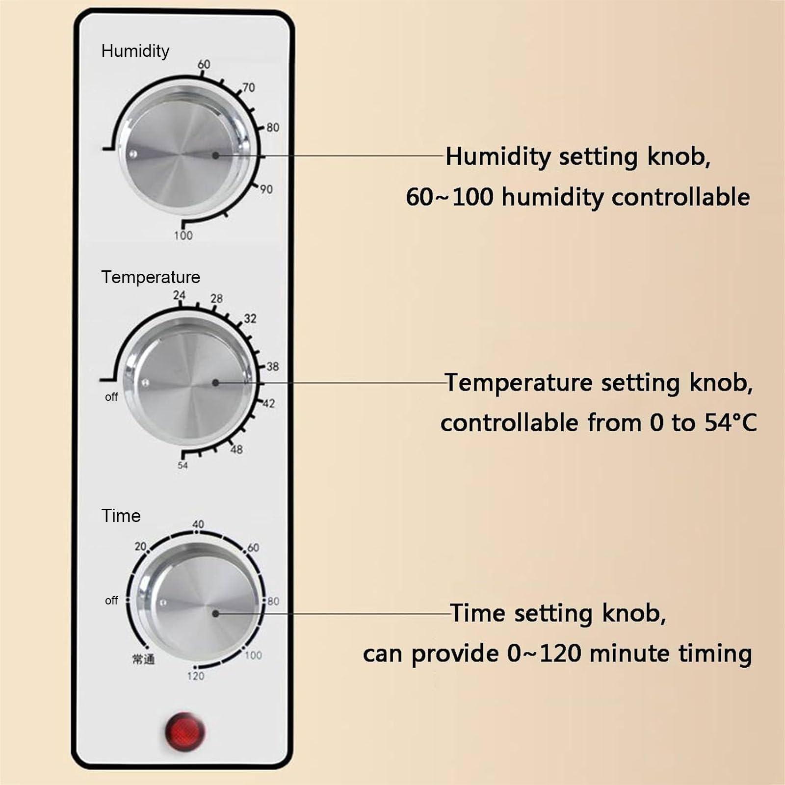 pealiritansemen Dough Fermentation Machine, Bread Fermentation Machine With Heater, Bread Making Tools Kit, Temperature/Humidity Independent Control Knob, For Baking, Fermentation