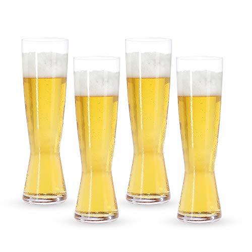 Spiegelau Spiegelau Beer Classics Tall Pilsner Glasses, Set of 4, European-Made Lead-Free Crystal, Modern Beer Glasses, Dishwasher Safe, Professional Quality Pilsner Glass Gift Set, 15 oz