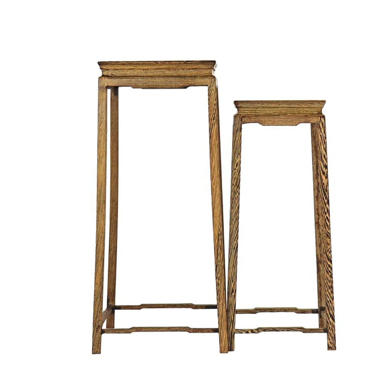 CLoxks Vase Bonsai Base Wooden Vase Base Chicken Wing Wood Small Flower Stand Antique Chinese Flower Stand Strange Stone Bonsai Handicraft Decoration Base Bonsai Base ( Color : Brass )