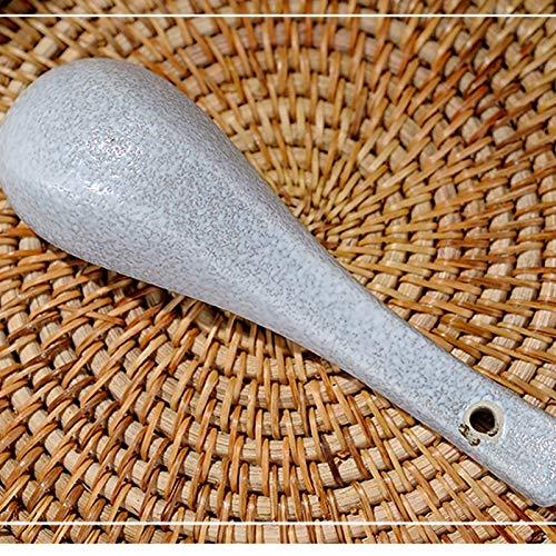 Lzeal Soup Spoons/Soup Ladle Multifunctional Chinese Ceramic Soup Spoon, Table Spoon, Cereal, Appetizer, Gravy,dumplings Mixed Edible Soup Spoon Ladles for Serving