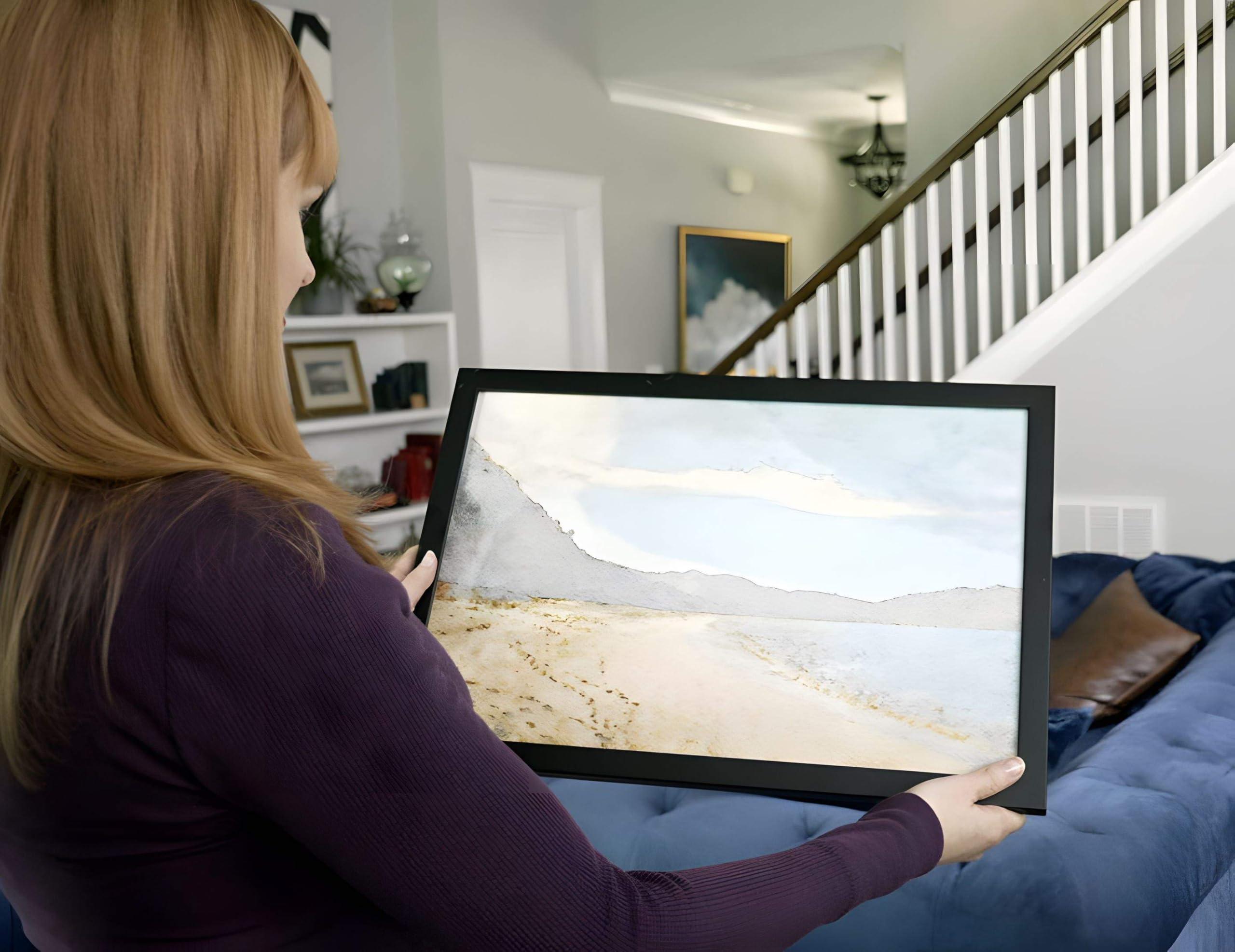 Poster Palooza Poster Palooza 39x27 Contemporary Black Wood Picture Frame - UV Acrylic, Foam Board Backing, & Hanging Hardware Included!