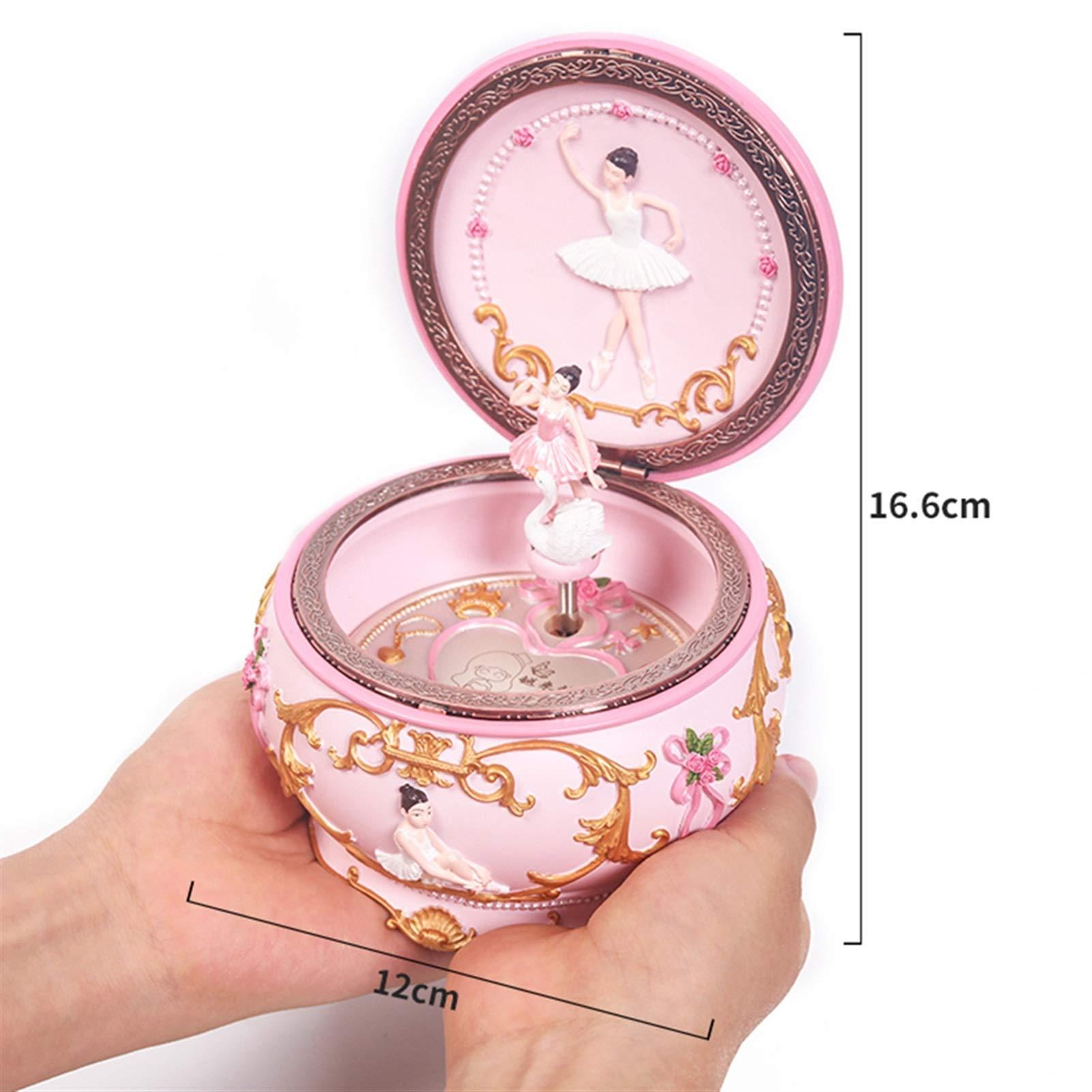 Generic Vintage Music Box Romantic Teenage Ballerina Dancing Girl Music Box Swan Lake Bright Music Banquet Wedding Christmas for Girlfriend Gifts