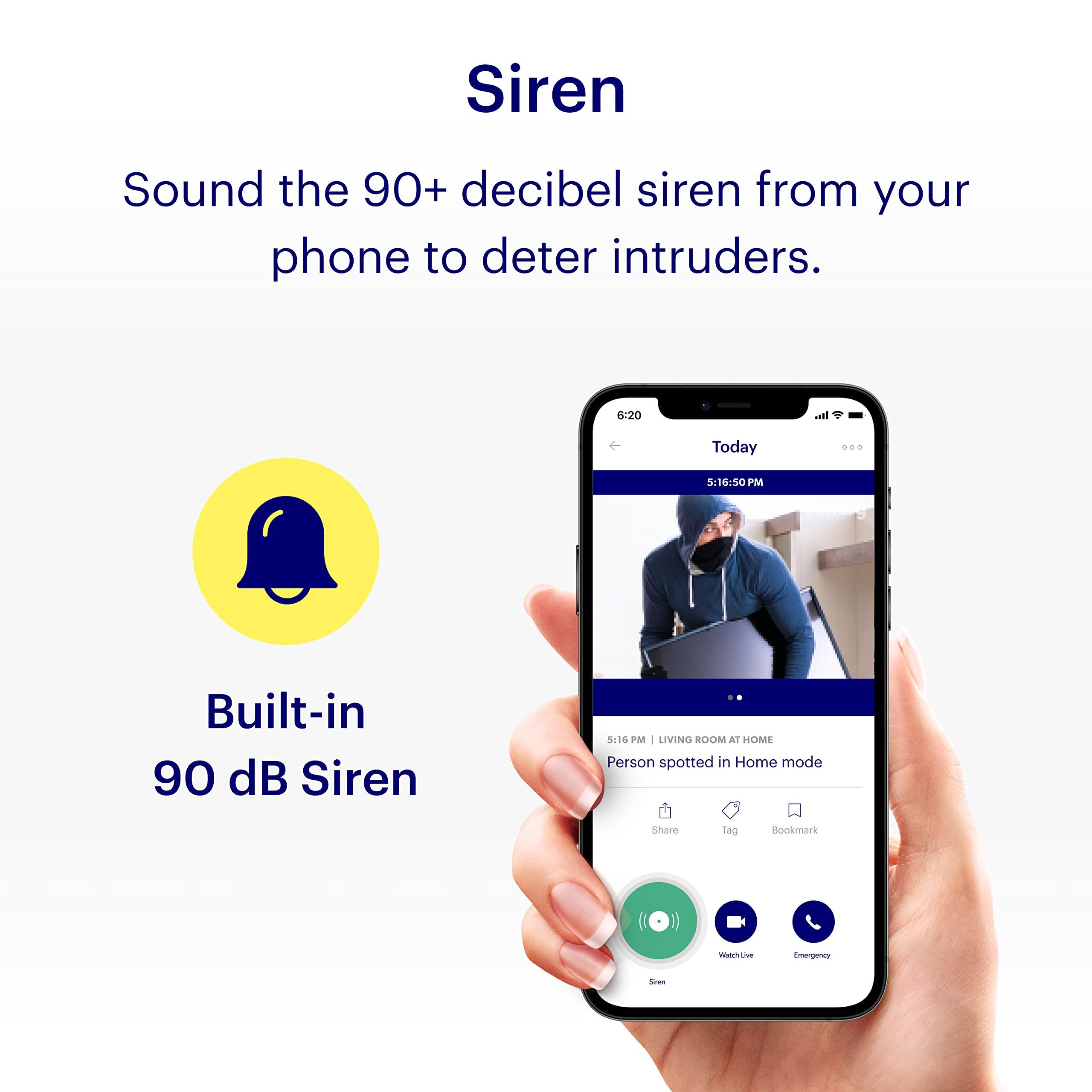 Canary Canary Pro Indoor Home Security Camera 1080p HD WiFi IP | 24/7 Watch Live Video, Siren, Climate Monitor, Motion Alerts, Two-Way Talk, Night Vision, 10x Zoom, Private Mode, Works with Alexa and More