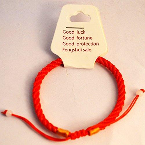 fengshuisale fengshuisale Feng Shui Mongoose with Jewel for Wealth W Red String Bracelet W2530