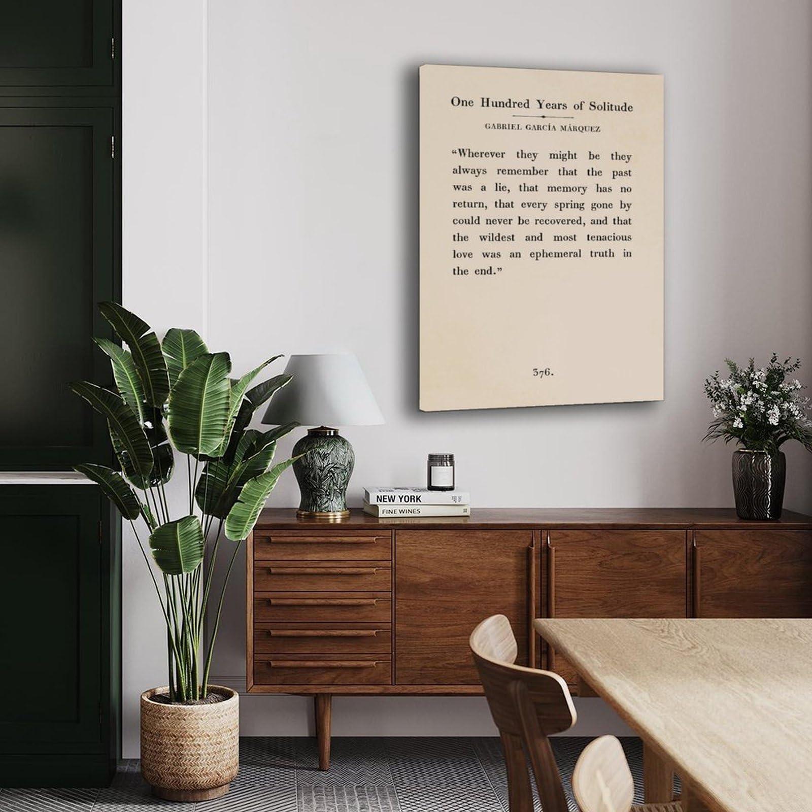 HomeLoft Basics One Hundred Years of Solitude Quotes by Gabriel Garcia Marquez Poster 1 Canvas Painting Wall Art Poster for Bedroom Living Room Decor 12x18inch(30x45cm)