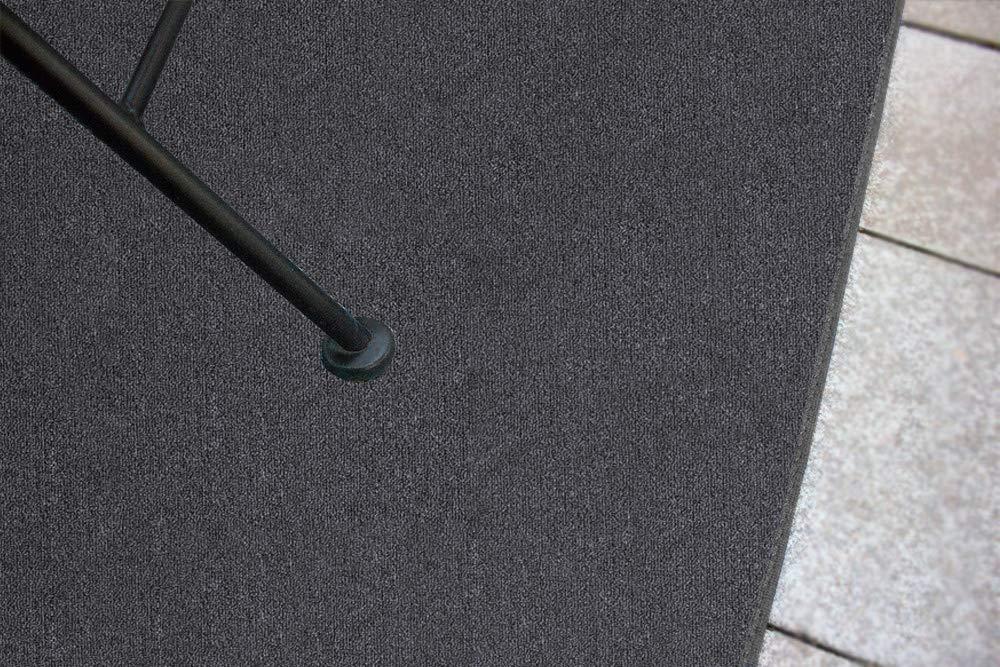 KOECKRITZ Charcoal - Indoor/Outdoor Area Rug Carpets and Runners with Premium Bound Fabric Finished Edges. (4\' x 15\')