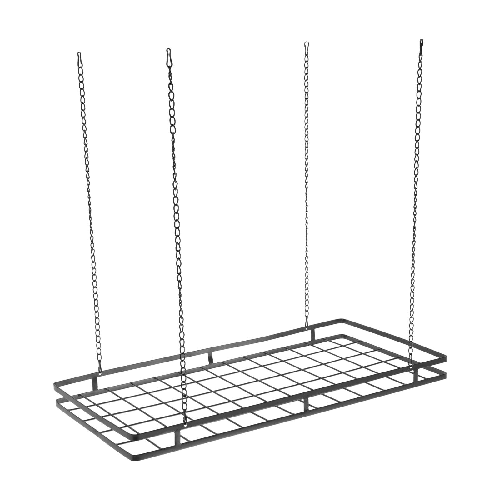 RABEEXP RABEEXP Ceiling Pot Rack with 12 Hooks - 31.5x15.7x1.97 Inch Multi-Purpose Organizer for Home, Restaurant, Kitchen Cookware Organization