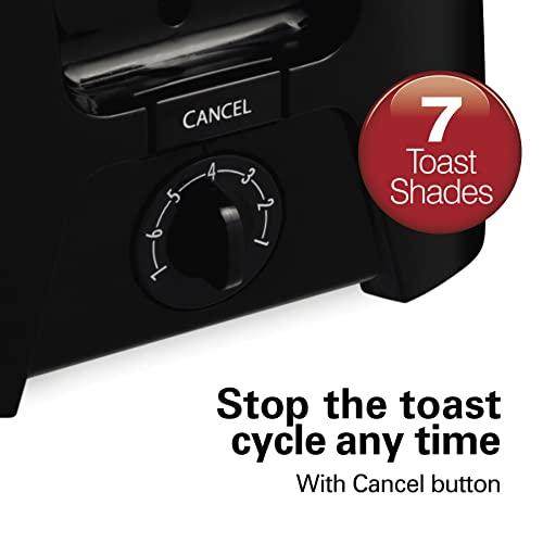 Hamilton Beach Hamilton Beach 2 Slice Toaster with Extra Wide Slots, Shade Selector, Auto-Shutoff, Cancel Button and Toast Boost, Black