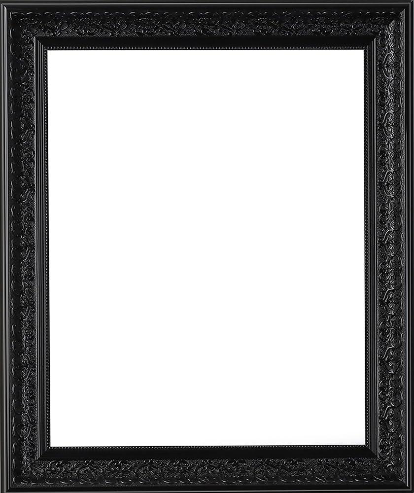 WHOLESALE ARTS AND FRAMES 2-1/2\" Polystyrene Victorian 27x39 Picture Frame Rich Black 1556, Made in USA 27x39 Poster Frame, 27x39 Ornate Frame for Oil Painting, 27x39 Canvas Frame, 27x39 Frames Rich Black