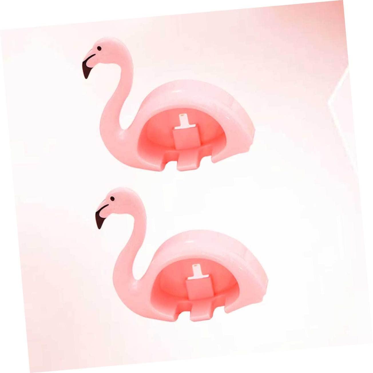 Ciieeo Ciieeo 2Pcs Pink Flamingo Toothbrush Holder with Suction Cup Design Stylish Bathroom Accessories for Toothbrushes and Toothpaste Storage