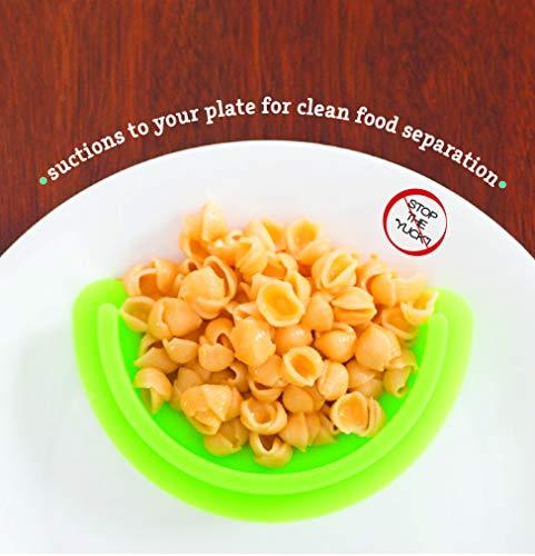 Food Cubby Food Cubby Plate Divider 2 PACK Green - Food Separator - Food Safe Silicone