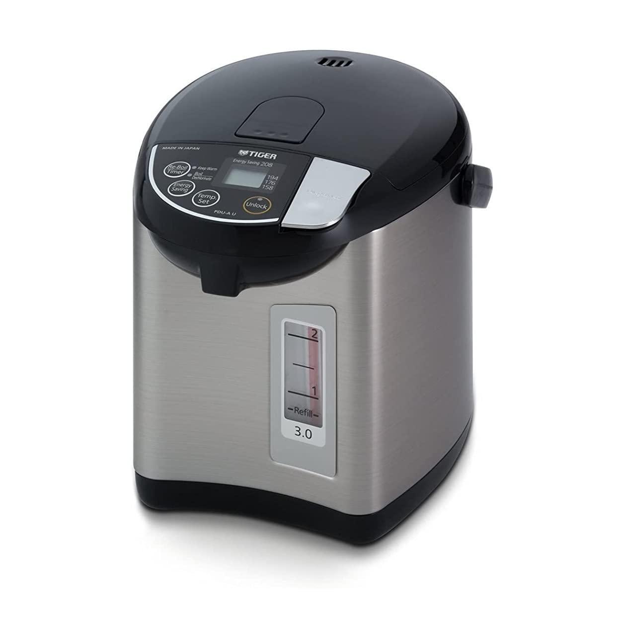 Tiger Tiger PDU-A30U-K Electric Water Boiler and Warmer, Stainless Black, 3.0-Liter